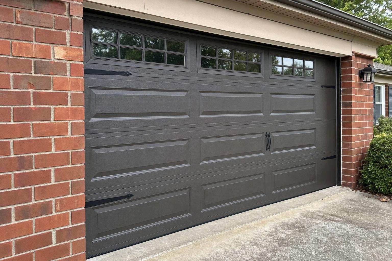 Illustration of garage door panel replacement