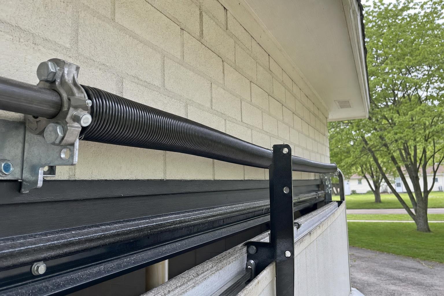 Illustrative image of garage door repair warning signs work, example photo